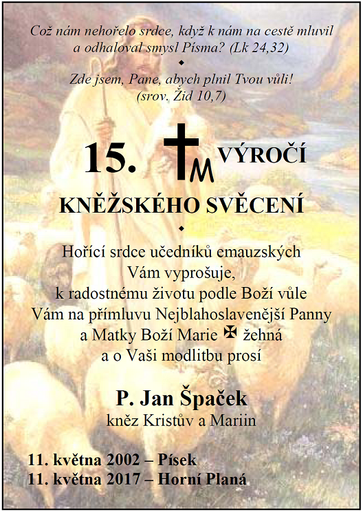 15. výročí kněžského svěcení